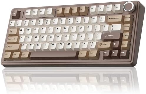 AULA Teclado mecánico inalámbrico F75 75%, teclado cremoso intercambia - Imagen 2