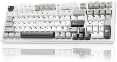 AULA Teclado mecánico inalámbrico F99, triple modo BT5.0/2.4GHz/USB-C, - Imagen 2