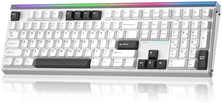 Aula H108 - Teclado mecánico inalámbrico, teclado silencioso intercamb - Imagen 2