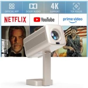 [Aplicación con licencia oficial y 2800 ANSI] Mini proyector con WiFi - Imagen 2