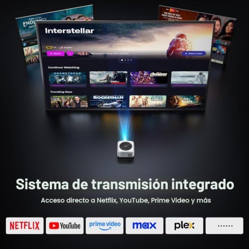 Proyector inteligente de decodificación 4K compatible con Netflix, pro - Imagen 3