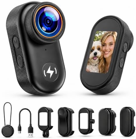 Mini cámara corporal 4K con tarjeta de 64 GB, cámara de acción pulgar - Imagen 2