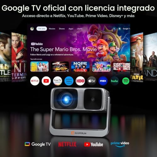 Proyector para exteriores de Google TV con licencia oficial ANSI 2000 - Imagen 3