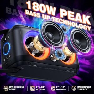 W-KING Caja del auge del altavoz de Bluetooth del partido, altavoz gra - Imagen 3