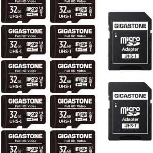 GIGASTONE Tarjeta Micro SD de 32 GB, paquete de 10 unidades, video Ful - Imagen 2