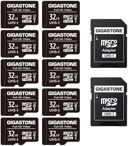 GIGASTONE Tarjeta Micro SD de 32 GB, paquete de 10 unidades, video Ful - Imagen 2