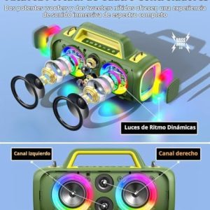 Altavoz Bluetooth portátil inalámbrico, sonido fuerte de 140 W (máximo - Imagen 3