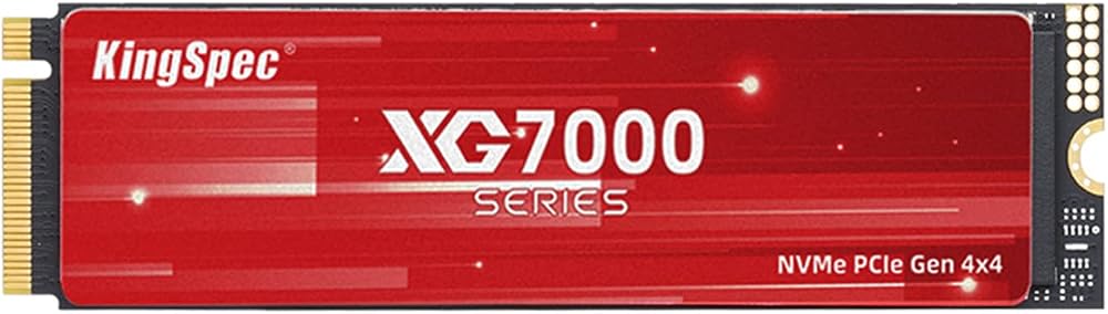 KingSpec XG7000 2TB NVMe SSD PCIe 4.0-7400MB/s Velocidad de lectura, 3