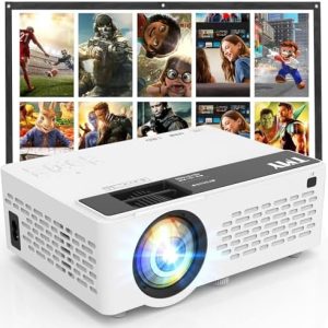 Alternative view of TMY Mini proyector, proyector Bluetooth mejorado con pantalla, proyect