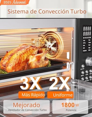 Nuwave Bravo Pro Smart Air Fryer - Combo de horno tostador, horno de c - Imagen 3