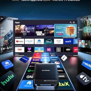 [Official Apps & Live TV & 330° Stand]Smart Mini Projector with WiFi a - Imagen 3