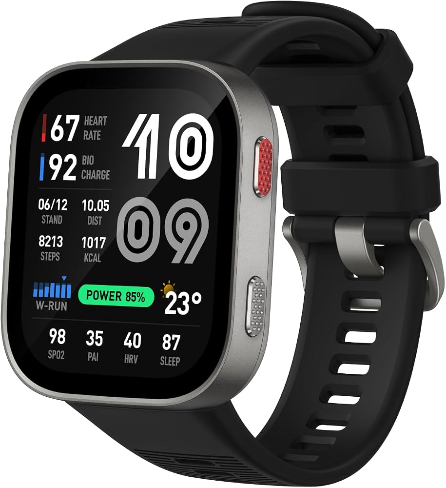 Amazfit Bip Max - Reloj inteligente de 1.969 in, pantalla AMOLED de 2.