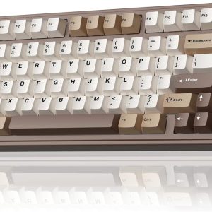 AULA Teclado mecánico inalámbrico F75 75%, teclado cremoso intercambia
