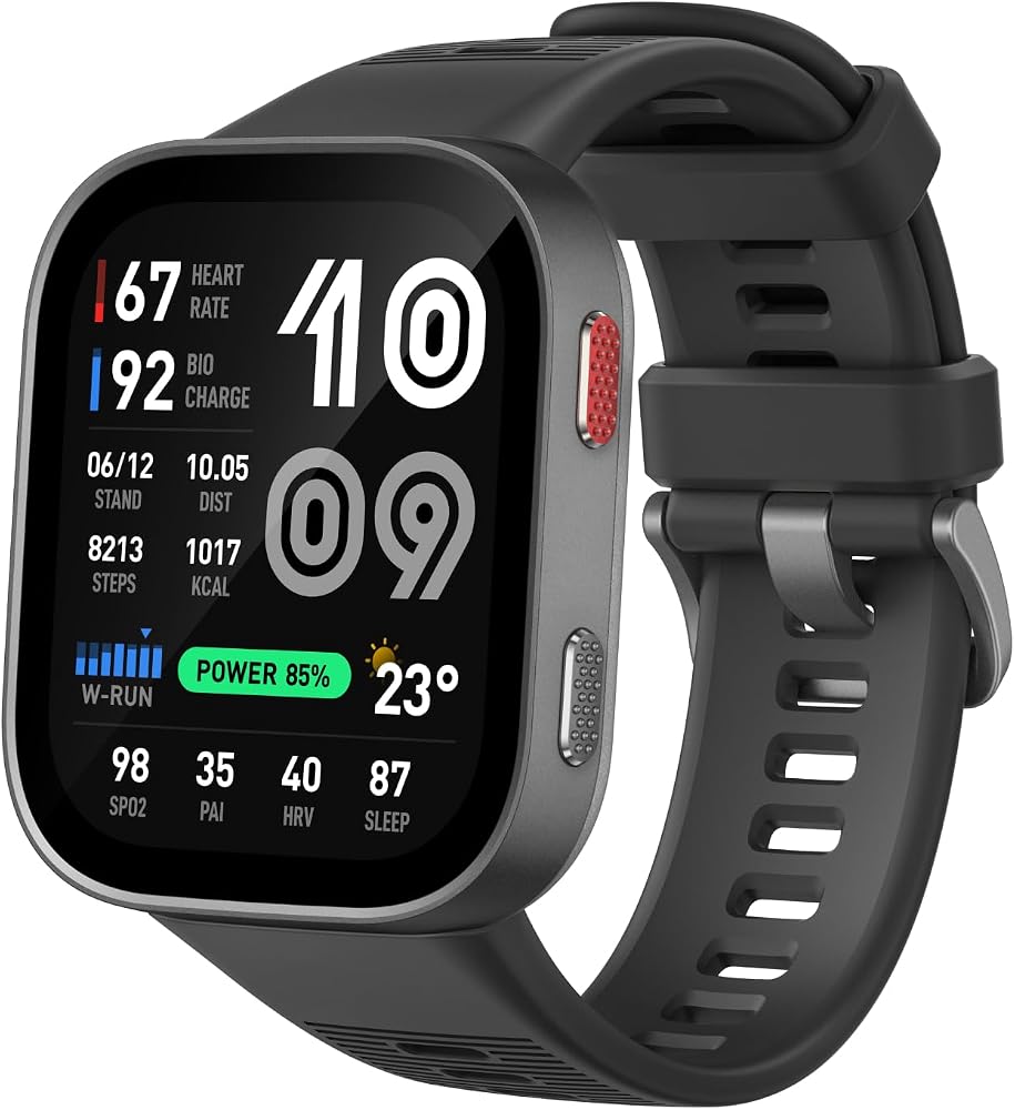 Amazfit Bip Max - Reloj inteligente de 1.969 in, pantalla AMOLED de 2.