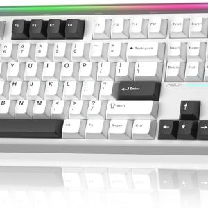 Aula H108 - Teclado mecánico inalámbrico, teclado silencioso intercamb