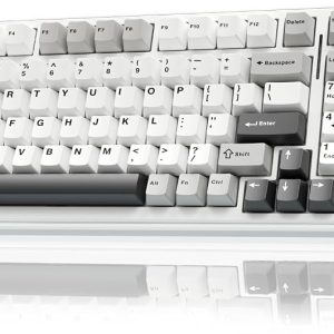 AULA Teclado mecánico inalámbrico F99, triple modo BT5.0/2.4GHz/USB-C,