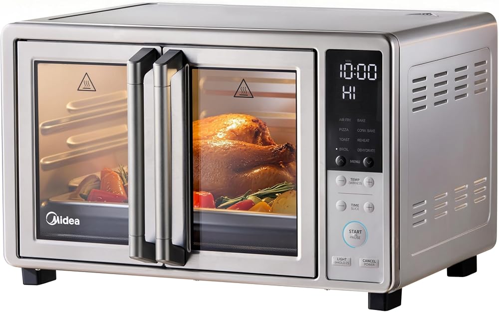 Midea Flexify Slim 8 en 1 - Tostadora para puerta francesa, horno y |