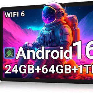 Android 16 Tablet 10 pulgadas, 24GB RAM 64GB ROM 1TB, HD IPS, WiFi ráp