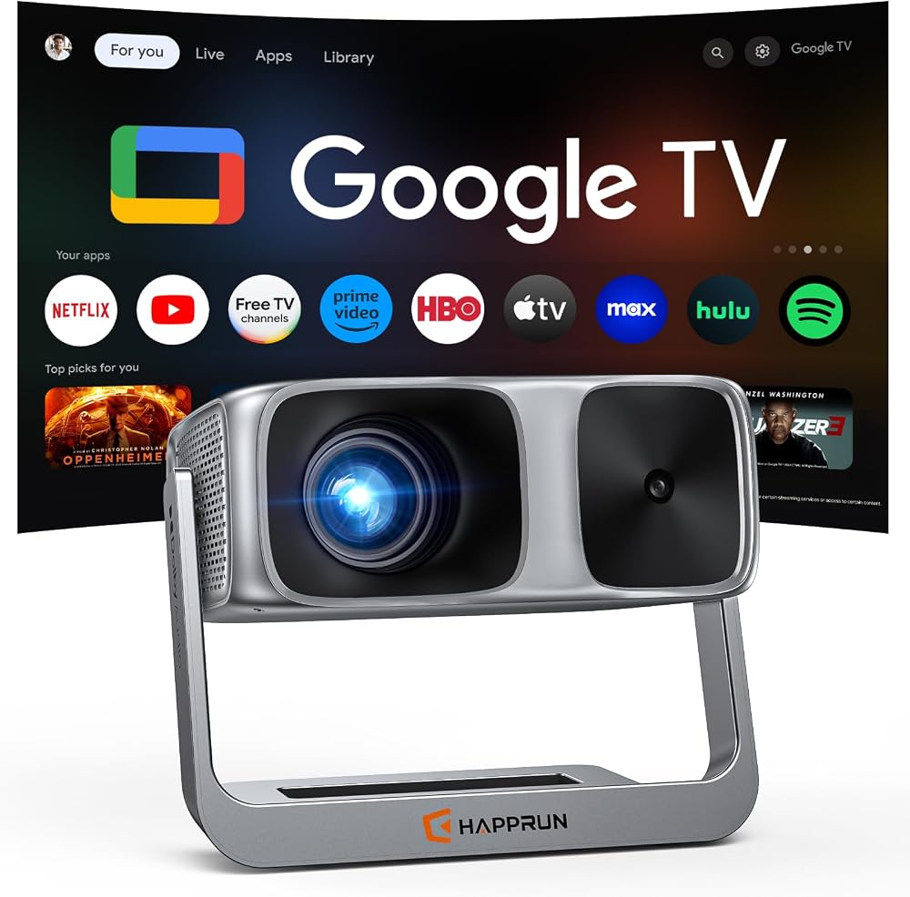 Proyector para exteriores de Google TV con licencia oficial ANSI 2000
