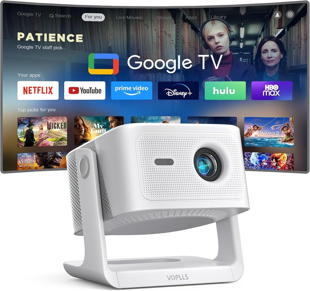 【Google TV con licencia oficial】Proyector inteligente 4K con WiFi y Bl