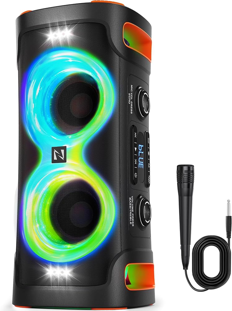Altavoz Bluetooth de 300 W pico con 1 micrófono, subwoofer inalámbrico