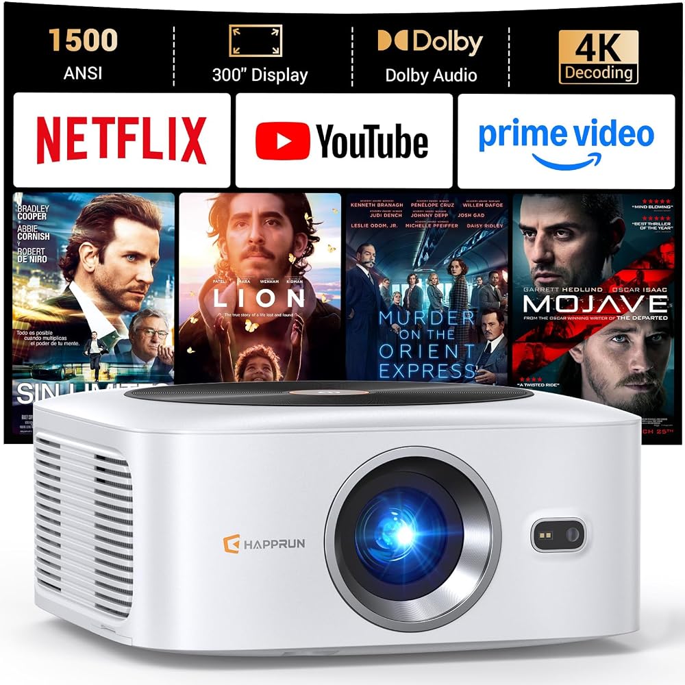Proyector inteligente de decodificación 4K compatible con Netflix, pro
