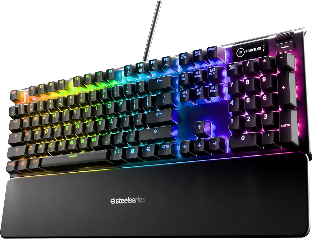 SteelSeries Apex 5 Teclado mecánico híbrido para juegos, iluminación R