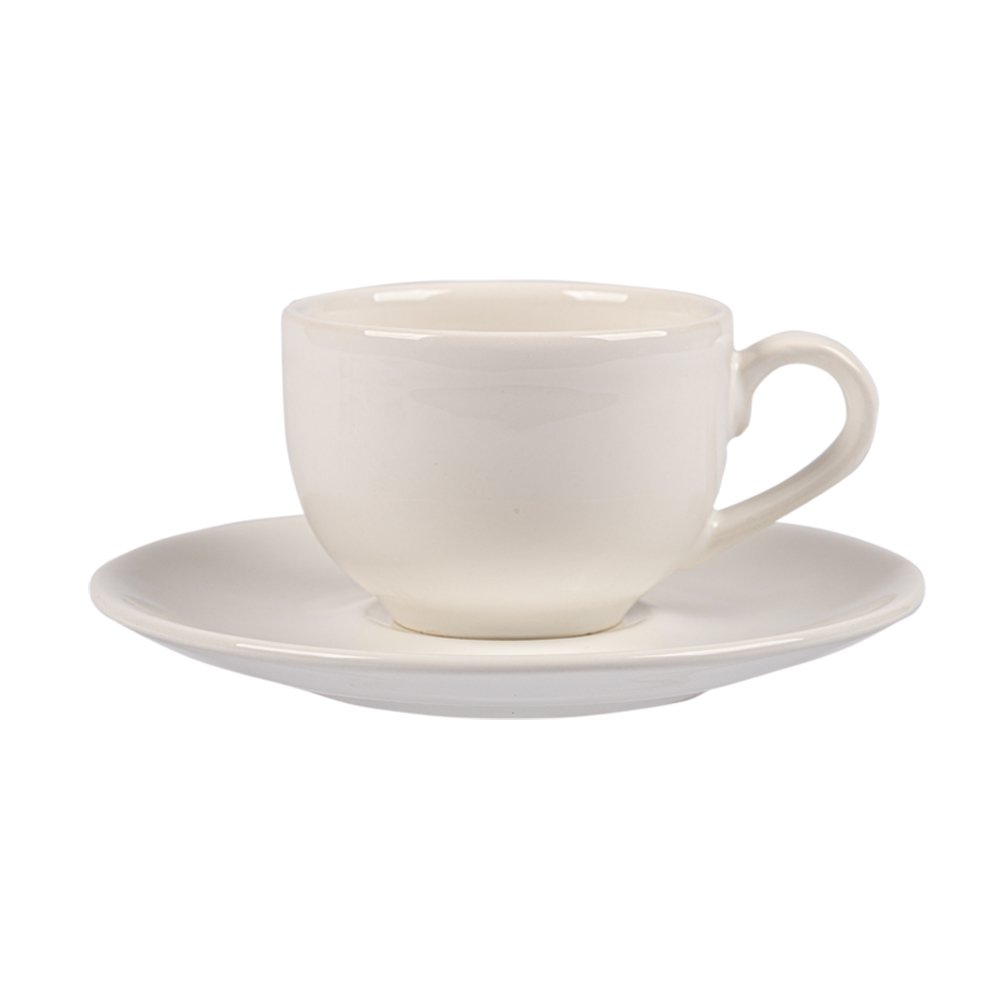 Juego de 6 tazas Té con platito blanco - Imagen 2