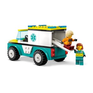 Ambulancia De Emergencias Y Chico Con Snowboard - Imagen 3