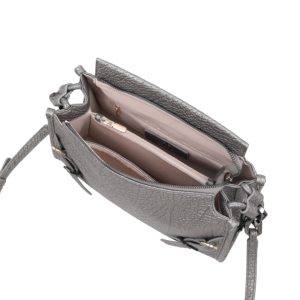 Cartera bandolera diseño clásico gris mujer Fiore - Imagen 3