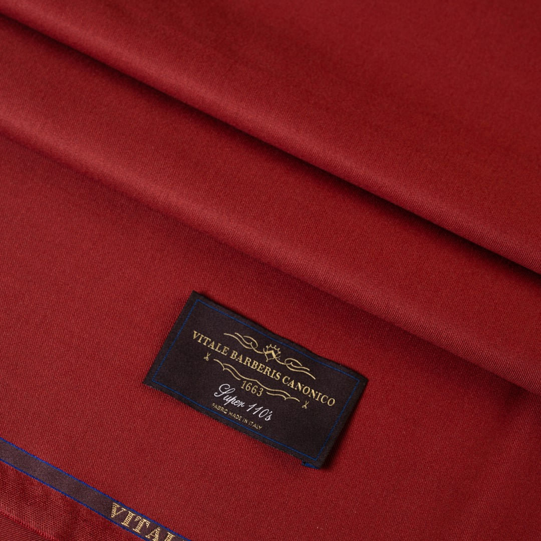 Tela Casimir Italiano S110 Por Metro Terracota Vitale B. C. - Imagen 3