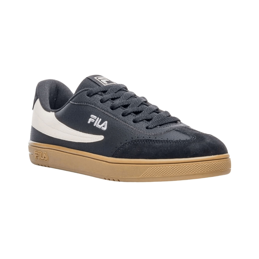 Zapatenis Court 80 Negro Blanco Hombre Fila - Imagen 2