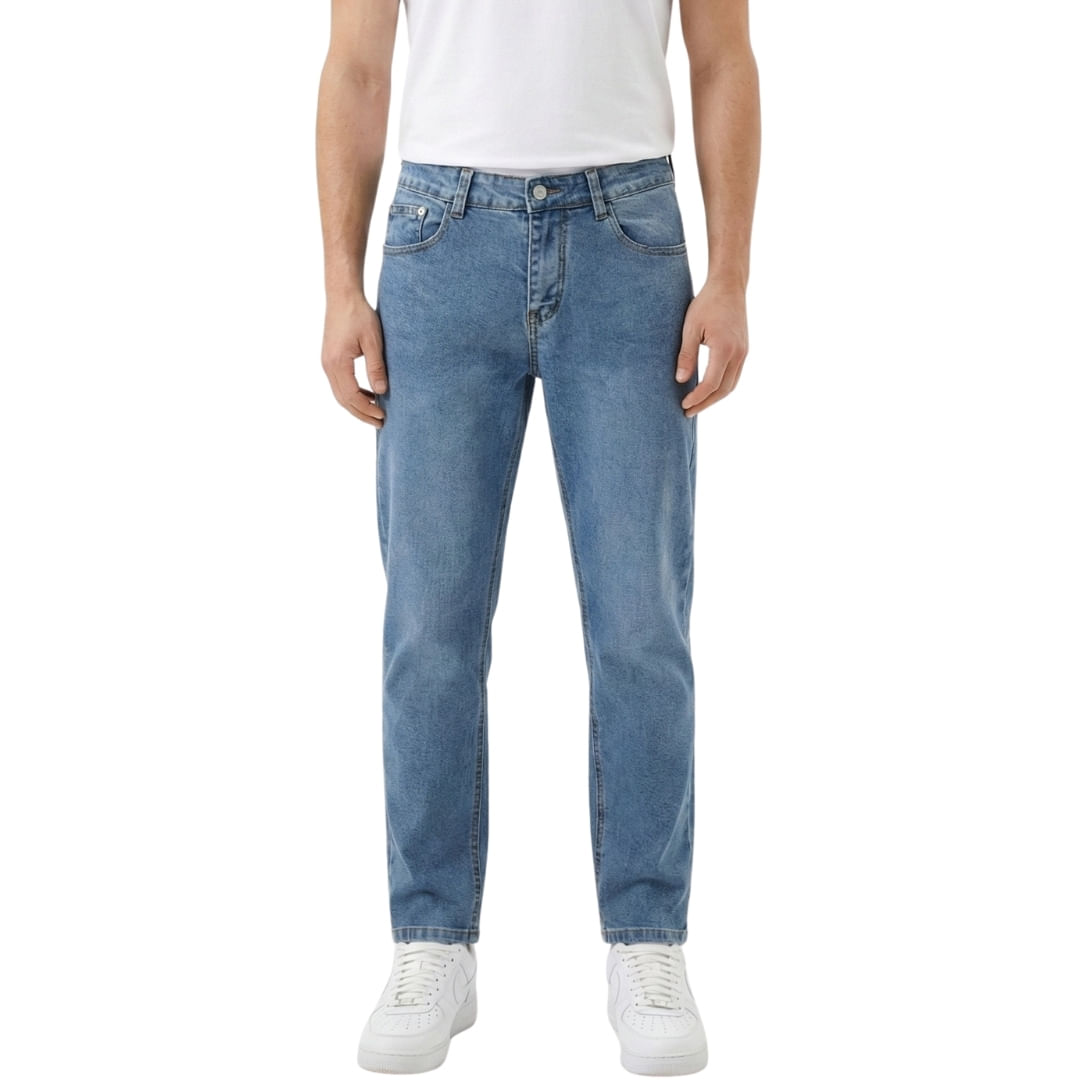 Jeans Basic Relaxed Celeste Hombre Connection