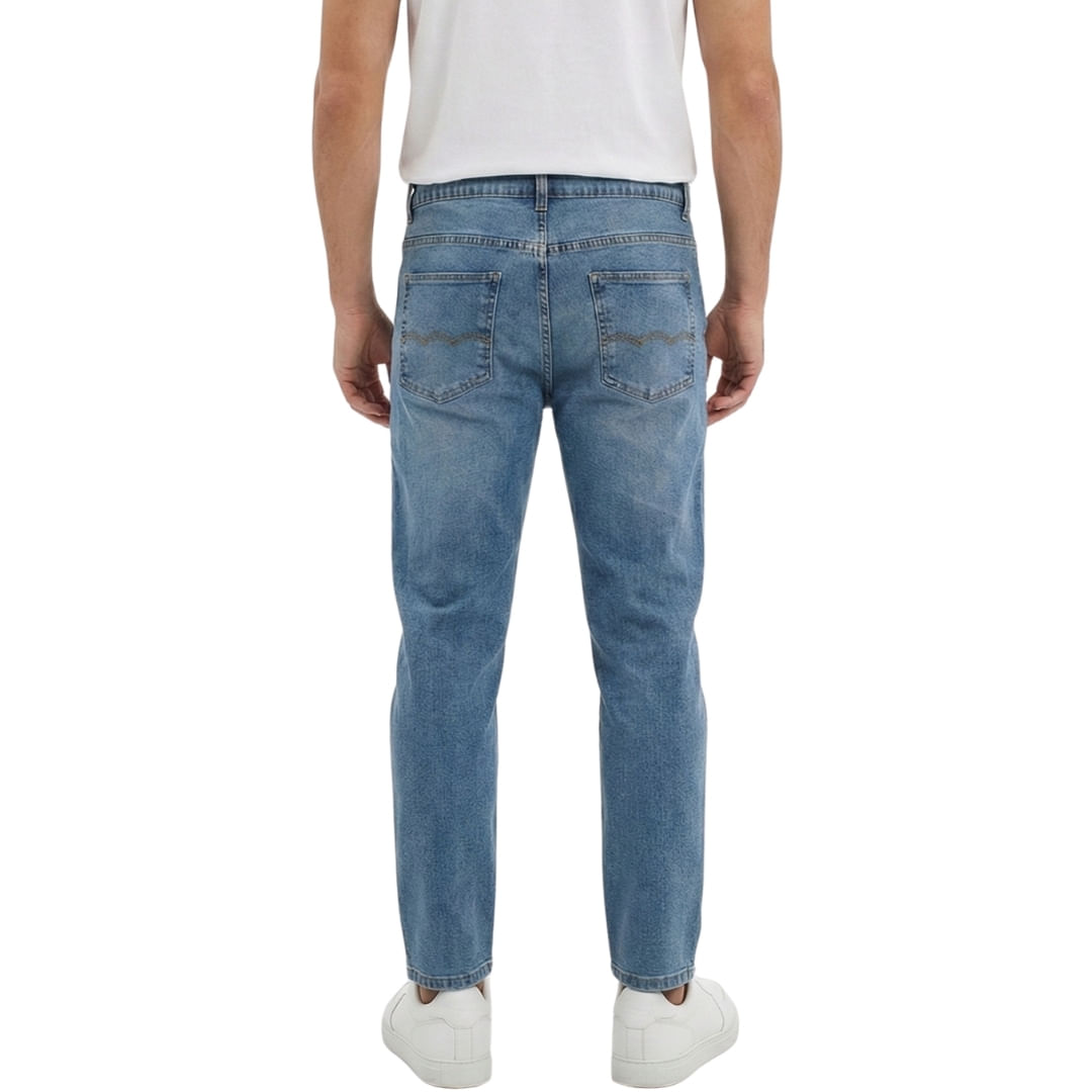 Jeans Basic Relaxed Celeste Hombre Connection - Imagen 2