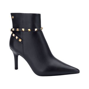 Bota Taco 10 Cm Con Tachas Negro Mujer Lia Line