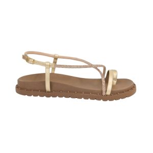 Sandalia Con Brillo Toe Ring Dorado Mujer Tiare