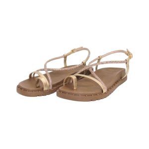 Sandalia Con Brillo Toe Ring Dorado Mujer Tiare - Imagen 3