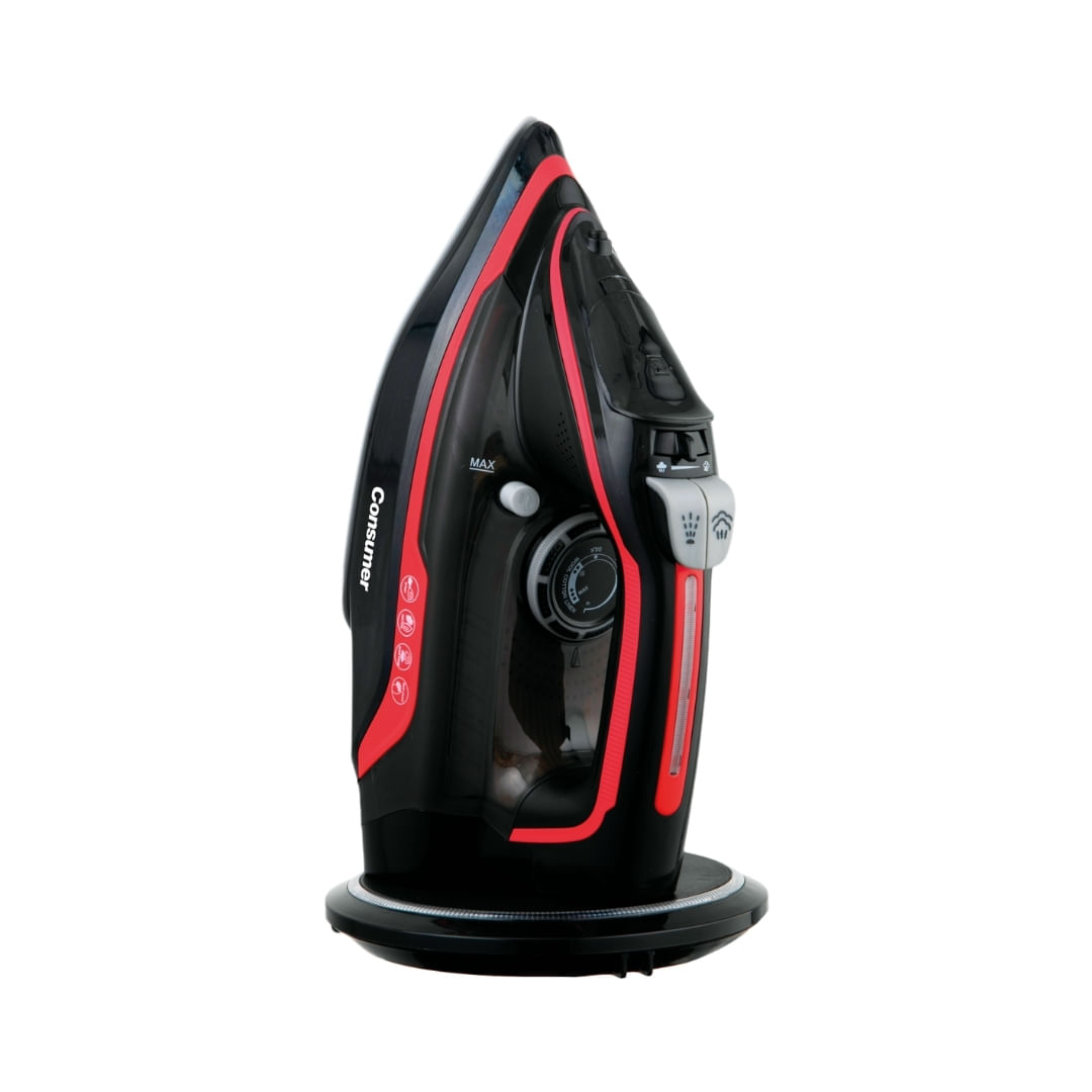 Plancha A Vapor Inalámbrica Tanque De 300 Mililitros Rojo Consumer
