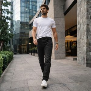 Jeans Slim Negro Hombre Connection - Imagen 3