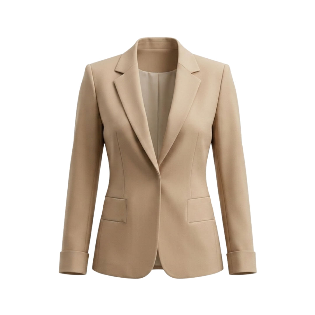 Blazer Con Solapa Kaki Mujer Tiare