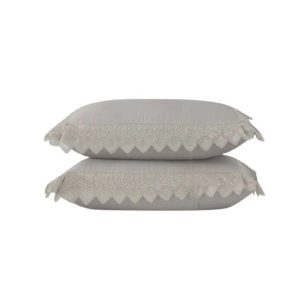 Juego Funda 2Pz Bordados En Satin 300 Hilos 50Cm X 70Cm Ballerina