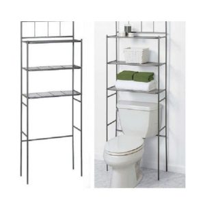 Repisa Organizadora P/Inodoro C/Base Vidrio 3 Niveles Cromad - Imagen 2