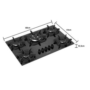 Anafe Mueller COOKTOP 5H Triple Llama - Imagen 2