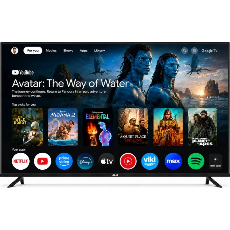 Tv Jam 65 Smart Led 4K Google Tv Gtm5Ultra‑65Gfsa Con Soporte