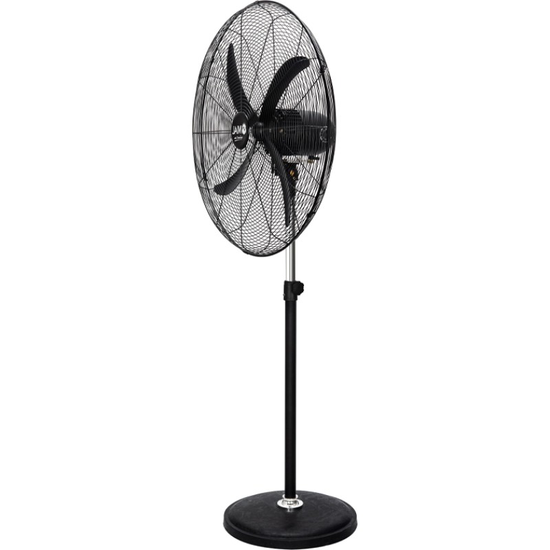 Ventilador De Pie Jam Industrial Jm130 4 Aspas Negro30 Base Red. 250W