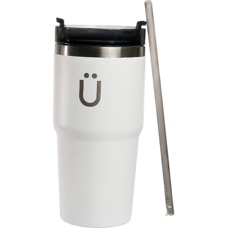 Vaso Termico Con Pajita Kuhl 600Ml Blanco
