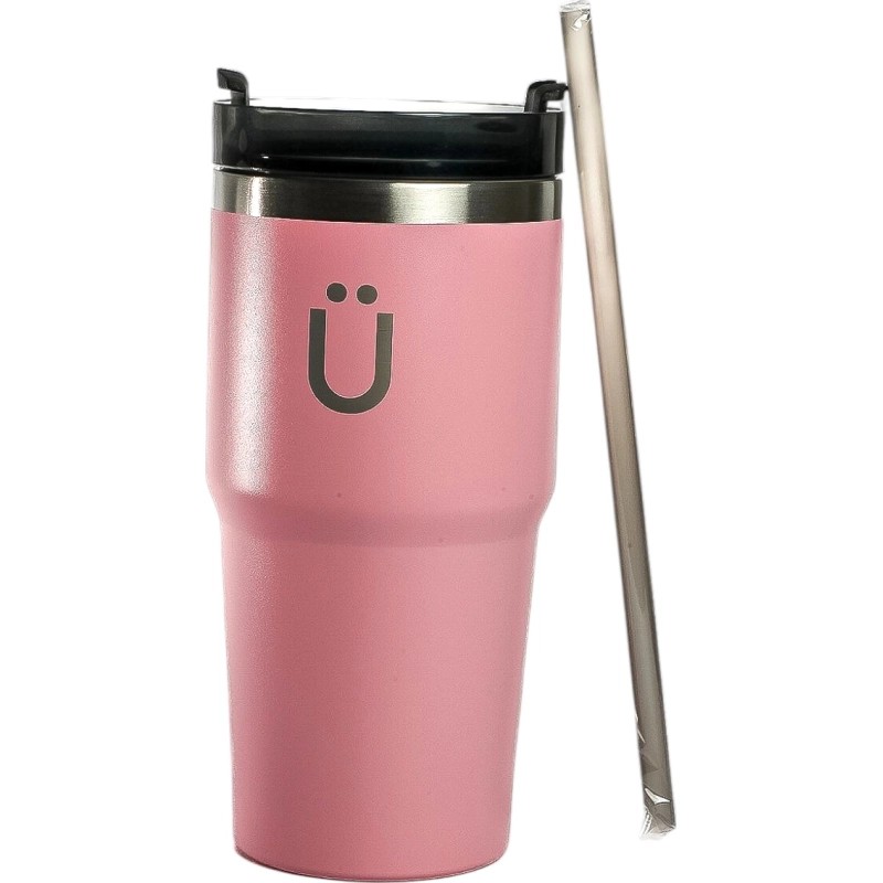 Vaso Termico Con Pajita Kuhl 600Ml Rosado