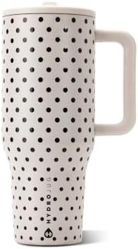 HydroJug Polka Dot Traveler - Vaso aislado de 40 onzas, vainilla franc - Image 2