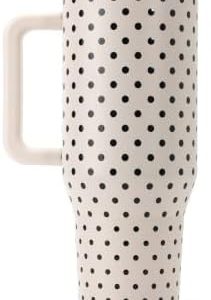 HydroJug Polka Dot Traveler - Vaso aislado de 40 onzas, vainilla franc - Image 3