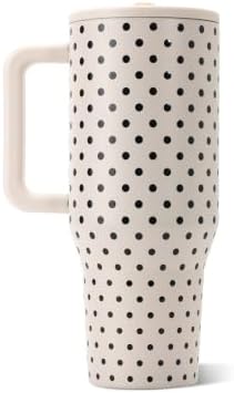 HydroJug Polka Dot Traveler - Vaso aislado de 40 onzas, vainilla franc - Image 3